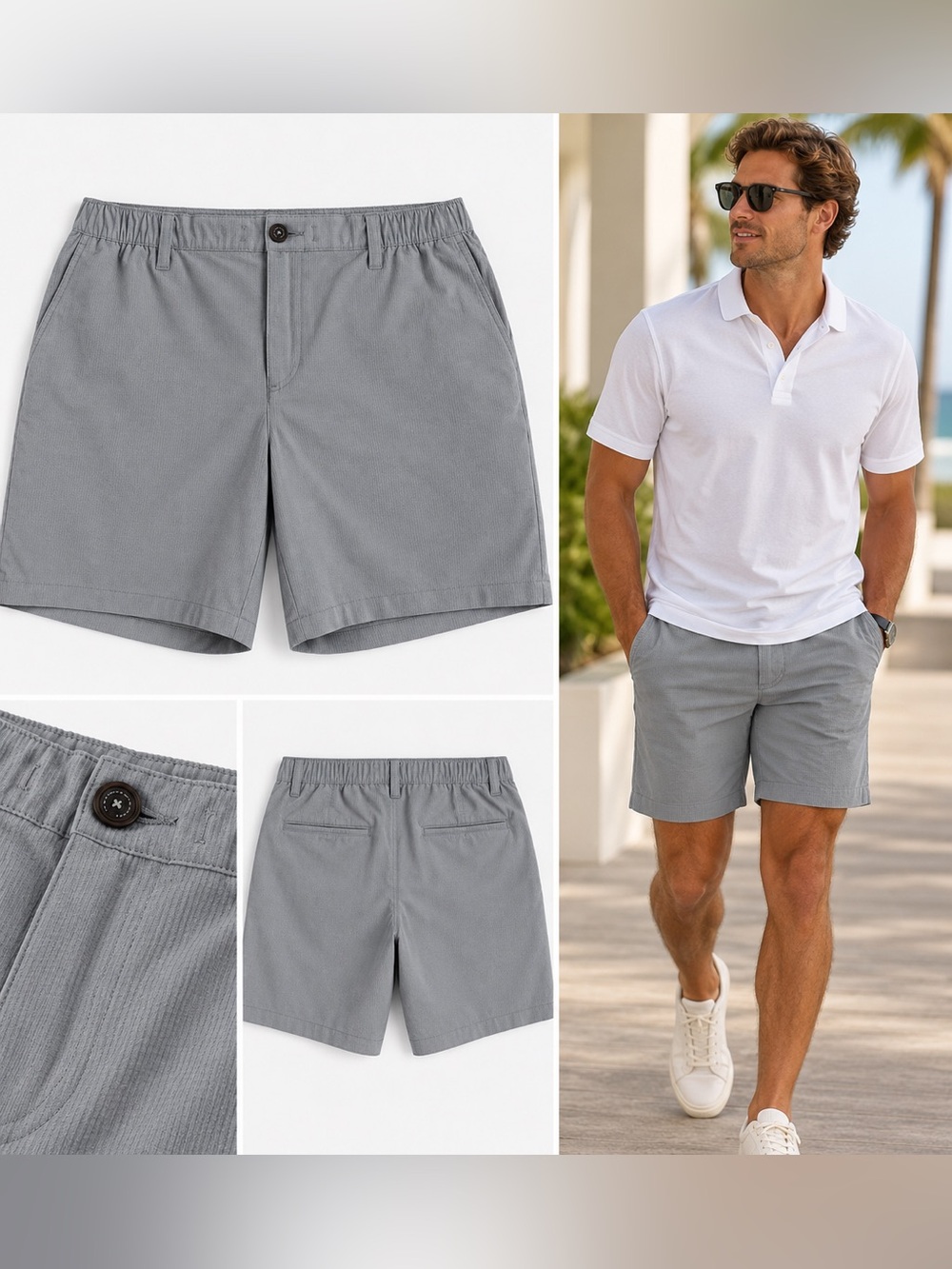 chubbies Men’s Gray Performance Shorts 6” inseam